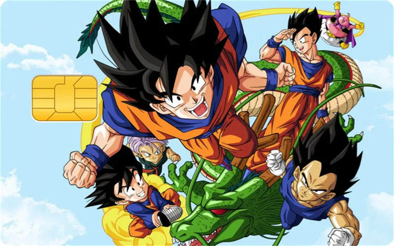 Sticker Carte Bancaire Dragon Ball Saiyans & Shenron