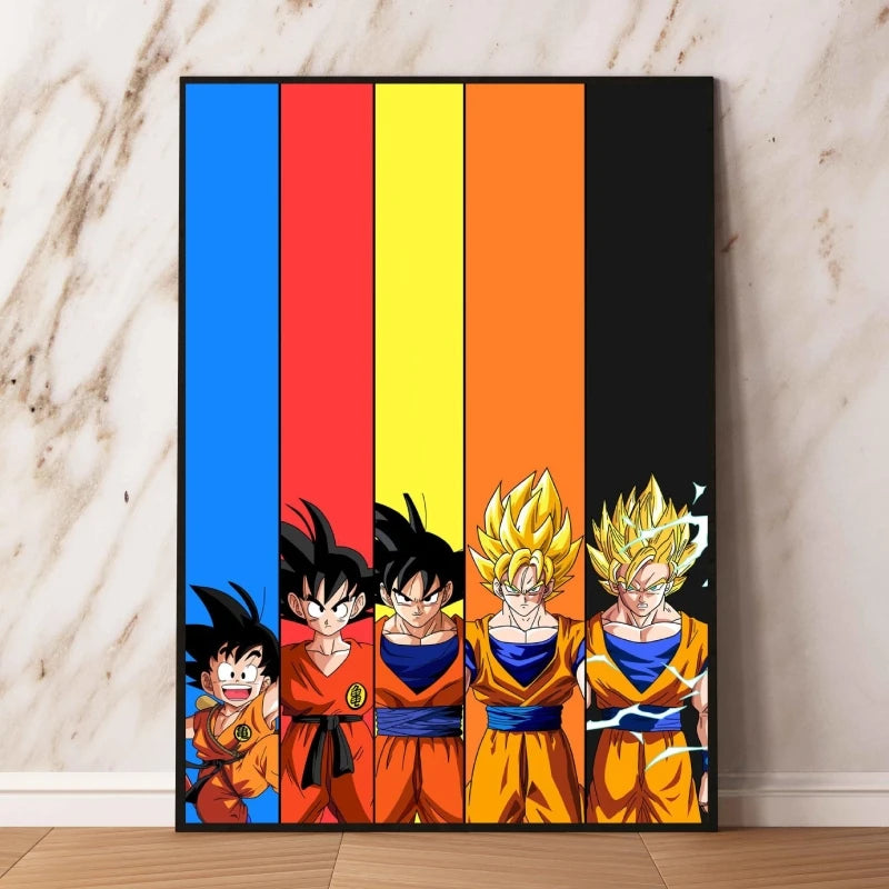 Poster Dragon Ball Goku Évolution