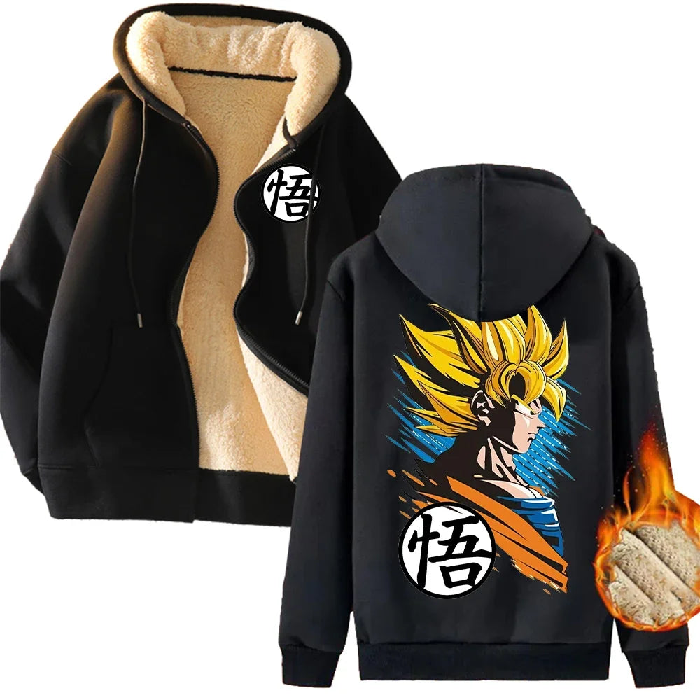 Veste Polaire Dragon Ball Kanji de Goku