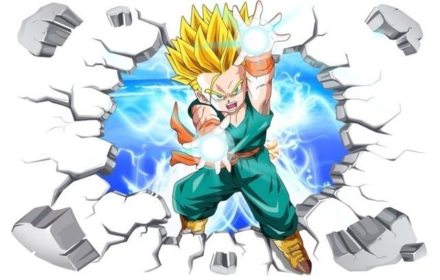 Sticker Mural Dragon Ball Z - Trunks Petit Saiyan 