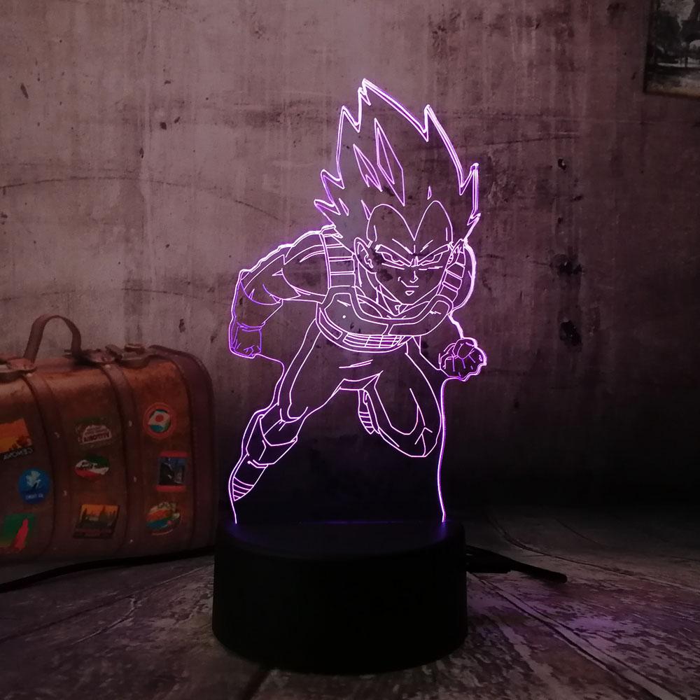 Lampe LED 3D Dragon Ball Prince Saiyan Vegeta